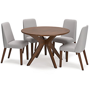 Lyncott Dining Table and 4 Chairs, Gray/Brown, large