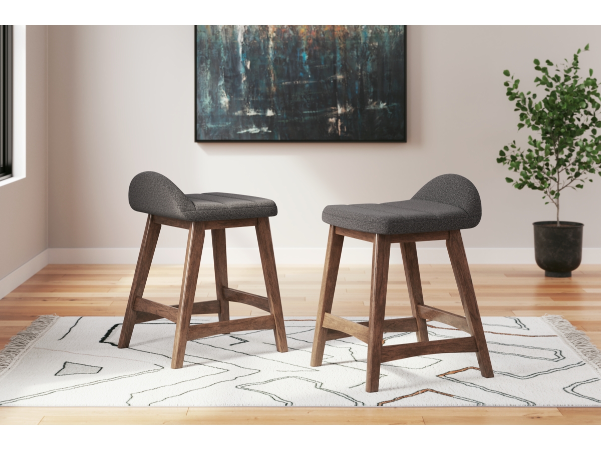 Lyncott Counter Height Upholstered Bar Stool Ashley