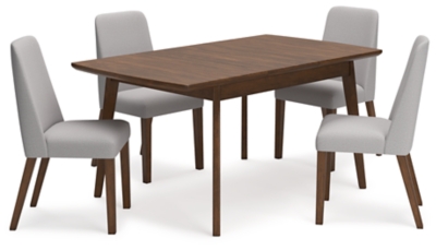 Lyncott Dining Table and 4 Chairs, Gray/Brown, large