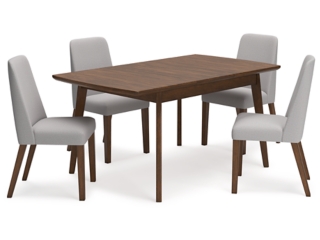 Lyncott Extendable Dining Table and 4 Upholstered Chairs