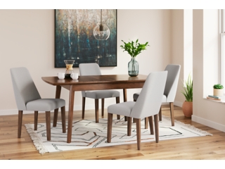 Lyncott Extendable Dining Table and 4 Upholstered Chairs