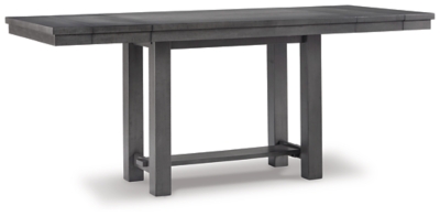 Myshanna Counter Height Extendable Dining Table, Gray, Wood