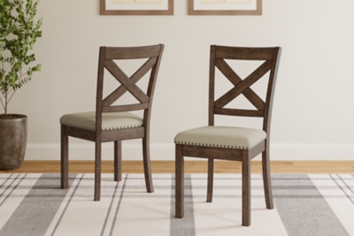 Moriville X Back Dining Chair (Set of 2), Beige