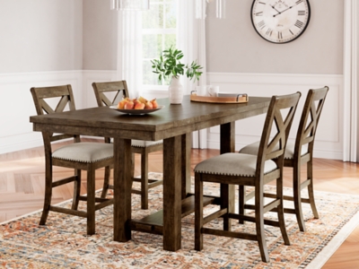 APG-D631-324 Moriville Counter Height Dining Table and 4 Barsto sku APG-D631-324