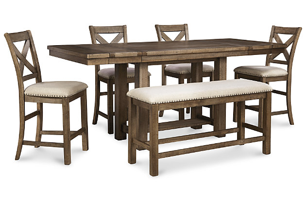 Moriville Counter Height Dining Table, Dining Room Table With Bar Stools