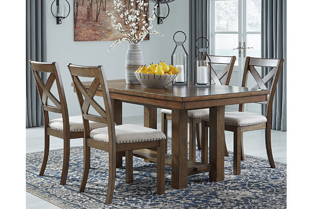 Moriville Dining Table And 4 Chairs Set, Rustic Wood Dining Room Table And Chairs Set Of 4