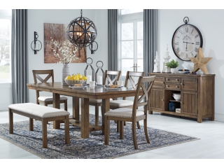 Moriville Extendable Dining Table and 4 Chairs and Bench &nbsp; &nbsp;