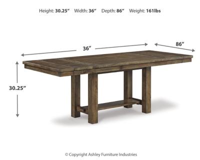 Moriville Dining Table and 4 Chairs and Bench, , large