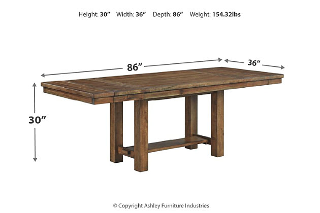 Moriville Extendable Dining Table Ashley, Narrow Extendable Dining Room Table