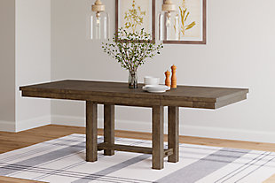 Moriville Dining Extension Table, Grayish Brown, rollover