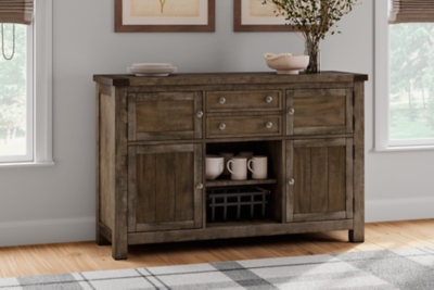 Moriville Dining Server, Grayish Brown