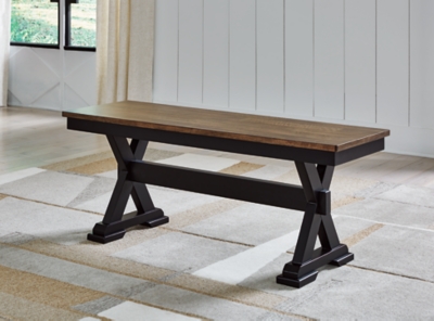 D634-00 Wildenauer 50 Dining Bench, Brown/Black sku D634-00