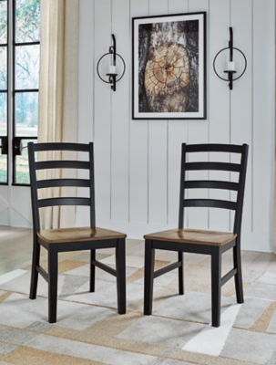 D634-01 Wildenauer Dining Chair (Set of 2), Brown/Black sku D634-01