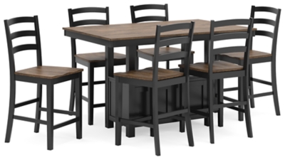 Wildenauer Counter Height Dining Table and 6 Barstools, , large