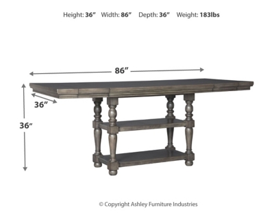 Audberry Counter Height Dining Extension Table, , large