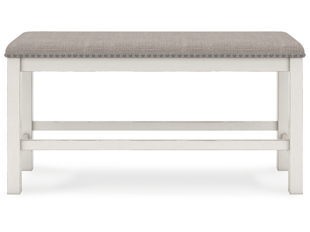 Robbinsdale Counter Height Bench - Antique White - (D642-09)