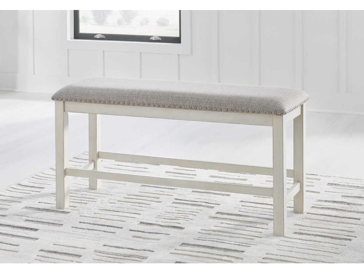 Robbinsdale Counter Height Bench - Antique White - (D642-09)