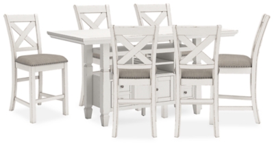 Robbinsdale Counter Height Dining Table and 6 Barstools | Ashley