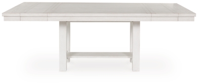Table front view with three-quarter top and legs