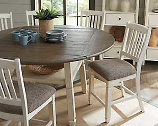 Bolanburg Counter Height Dining Drop, Round Kitchen Table Ashley Furniture