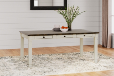 D647-25 Bolanburg Dining Table with 6 Storage Drawers, Two sku D647-25