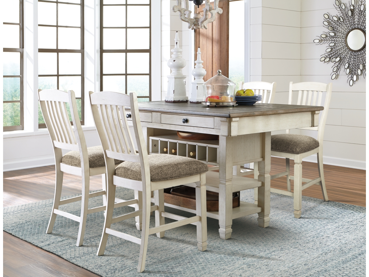 Bolanburg Counter Height Dining Table and 4 Barstools Ashley