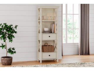 Bolanburg Tall Display Cabinet with 2 Drawers and 3 Shelves