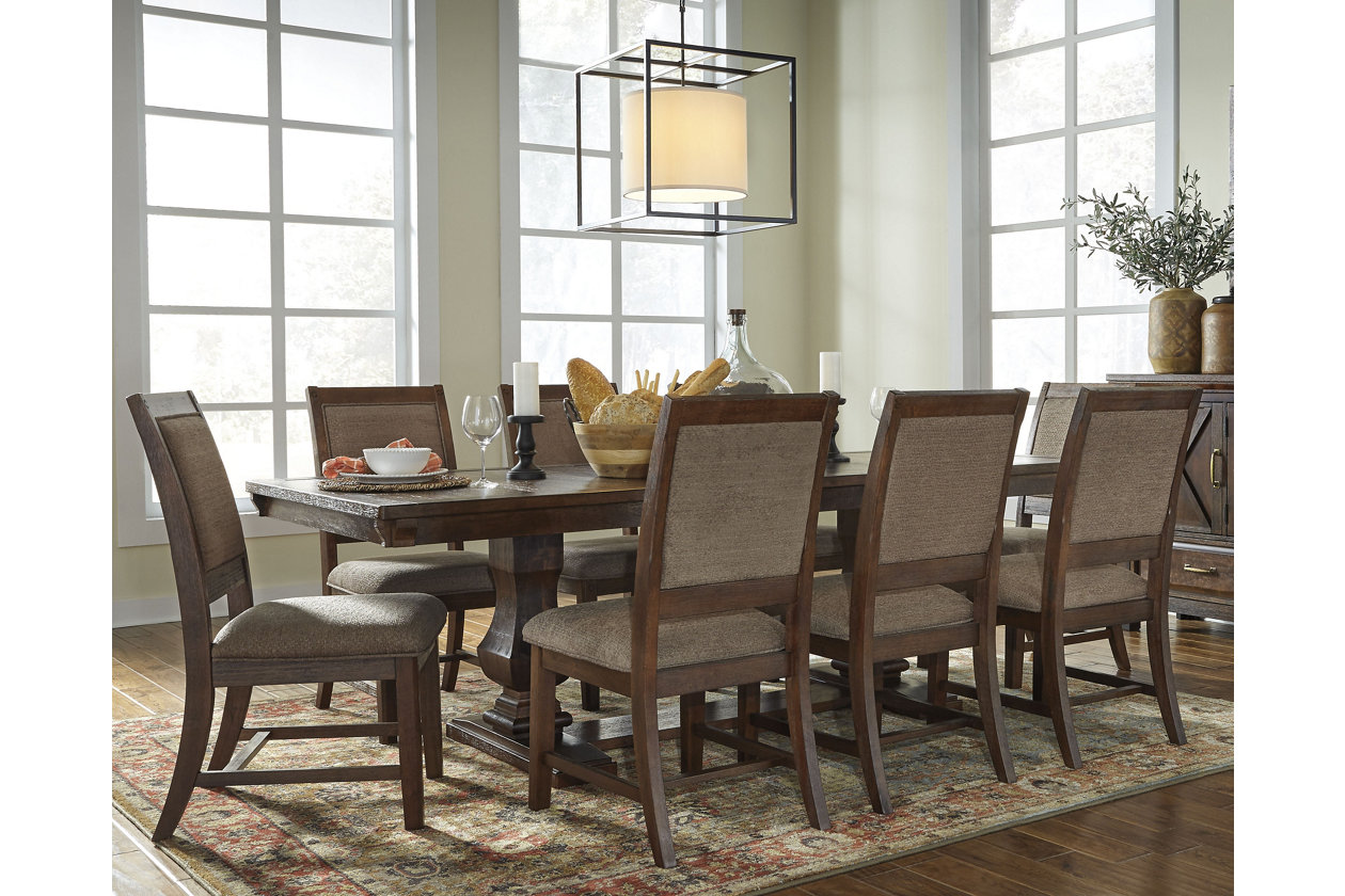 Windville Dining Table And 8 Chairs Set, What Size Table For A 12×12 Dining Room