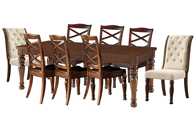 Porter Dining Table And 8 Chairs Set, Ashley Furniture Dining Room Sets 8 Chairs