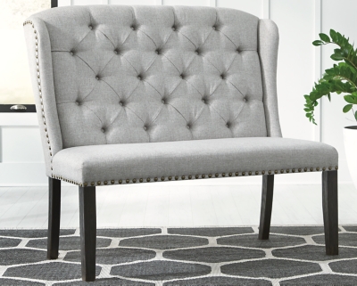 High back upholstered online bench