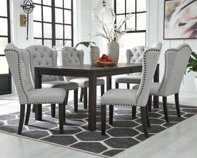 D702-25 Jeanette Parsons-Style Dining Table, Black, Wood sku D702-25