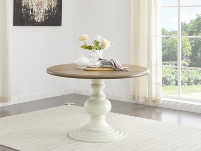Shatayne Dining Table with Turned Pedestal Base | Ashley