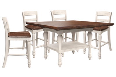 Counter Height Dining Table and 4 Barstools