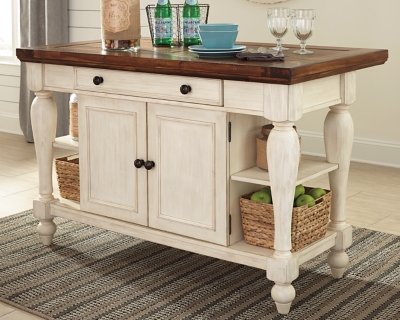 Home Styles Americana Antiqued White Kitchen Island Walmart Com