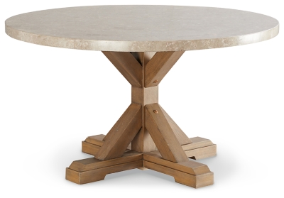 Ashley round discount marble dining table