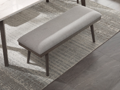 Grey upholstered dining online bench