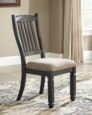 Tyler Creek Slat Back Dining Chair (Set of 2), Black/Grayish Brown