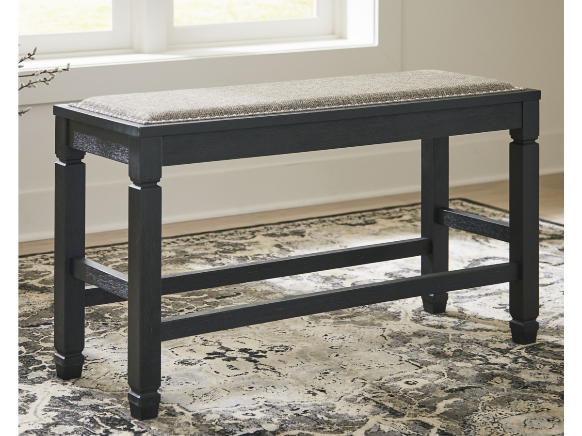 Tyler Creek Counter Height Bench - Antique Black - (D736-09)