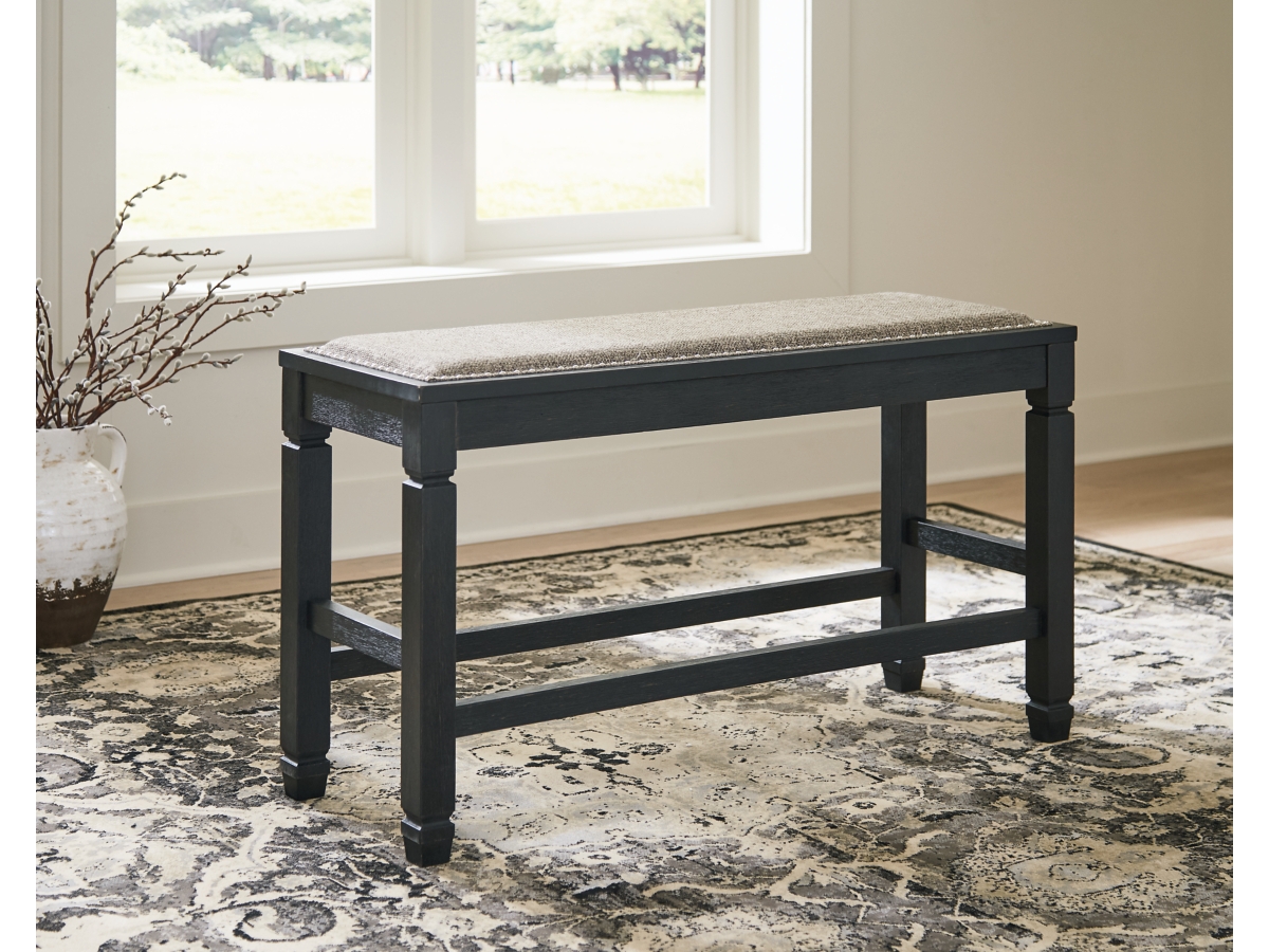 Tyler Creek Counter Height Bench - Antique Black - (D736-09)