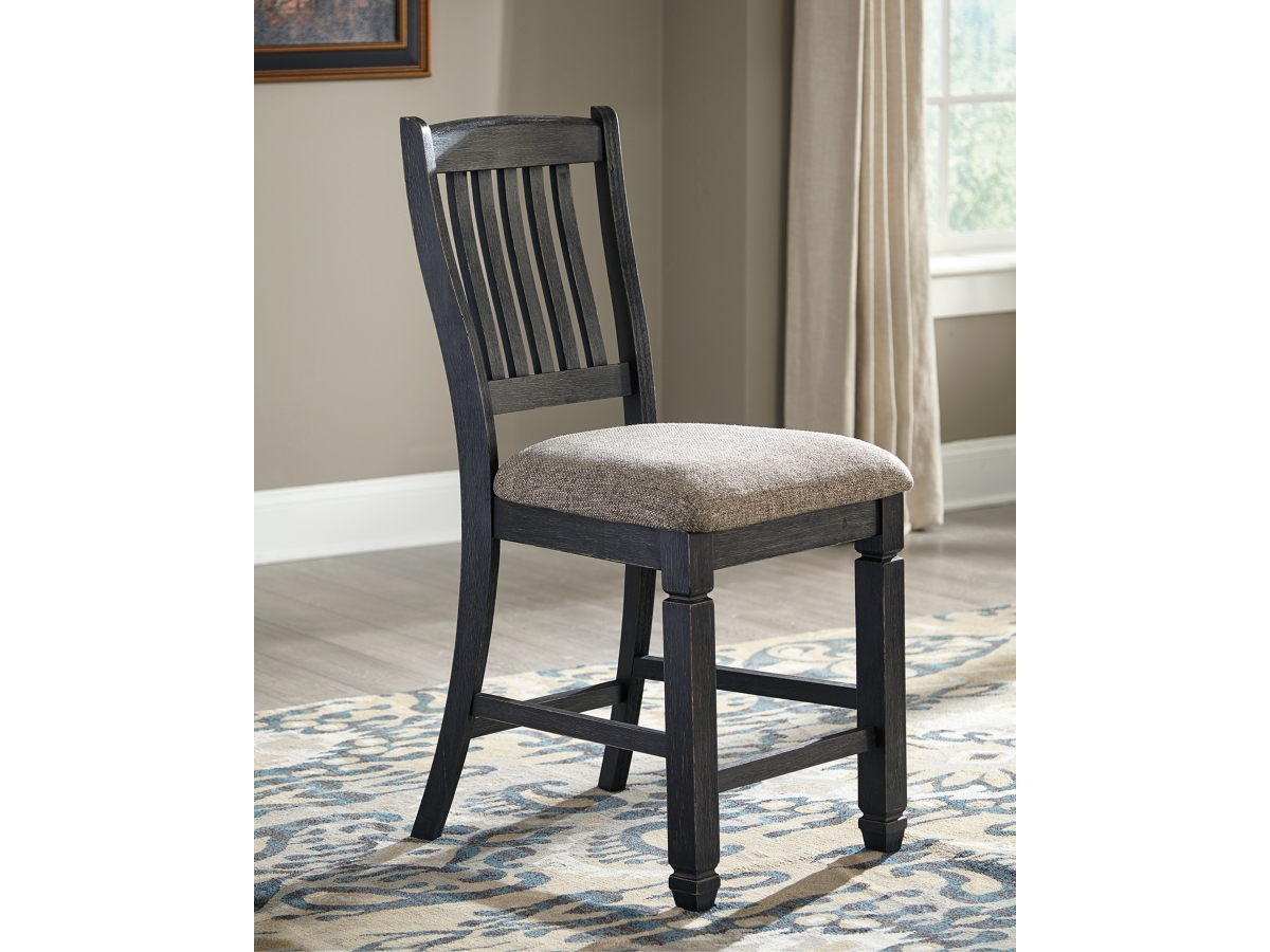 Tyler Creek Counter Height Stool - Black/Grayish Brown - (D736-124)