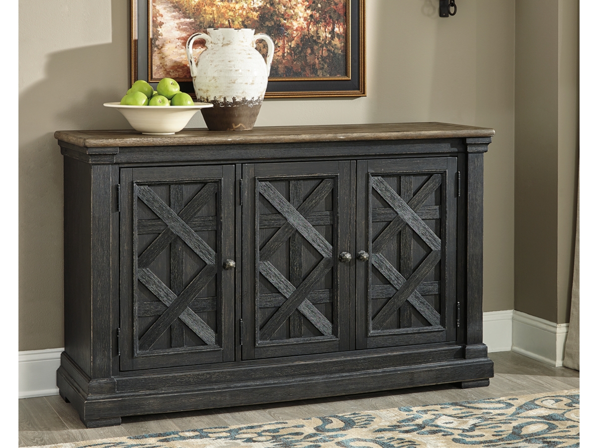 Tyler Creek Dining Server - Black/Grey - (D736-60)