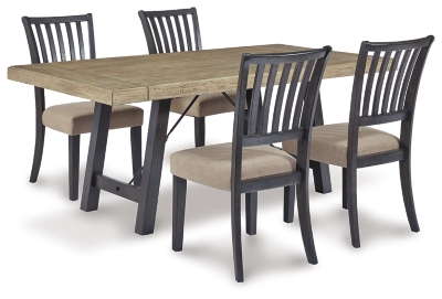 APG-D741-354 Baylow Dining Table and 4 Chairs, Two-tone sku APG-D741-354