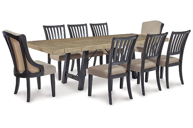 Baylow Dining Table And 8 Chairs Set, Dining Table And Chairs Set 8