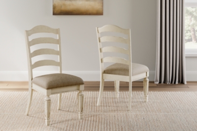 Realyn Ladderback Dining Chair (Set of 2), Chipped White