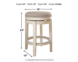 Realyn Counter Height Bar Stool, Counter Height Bar Stool Size