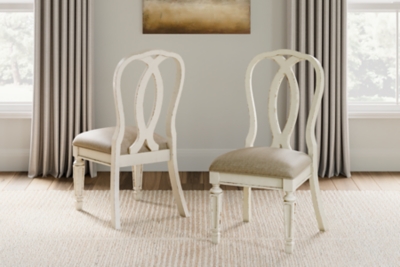 Realyn Ribbon Back Dining Chair (Set of 2), Chipped White