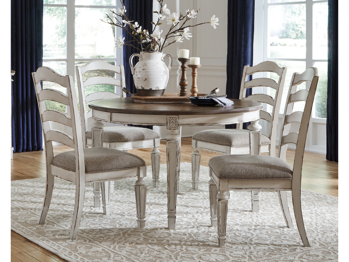 Round Dining Table Ashley Glambrey Dining Chairs Piece Round