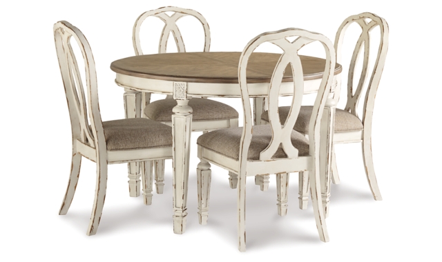 Realyn Dining Table and 4 Chairs Set