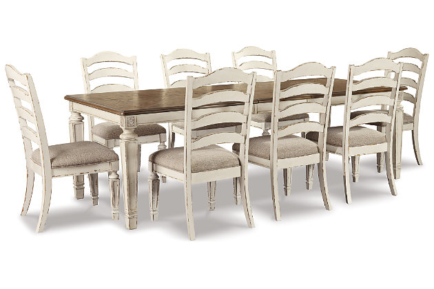 Realyn Dining Table And 8 Chairs Set, Dining Room Set With 8 Chairs