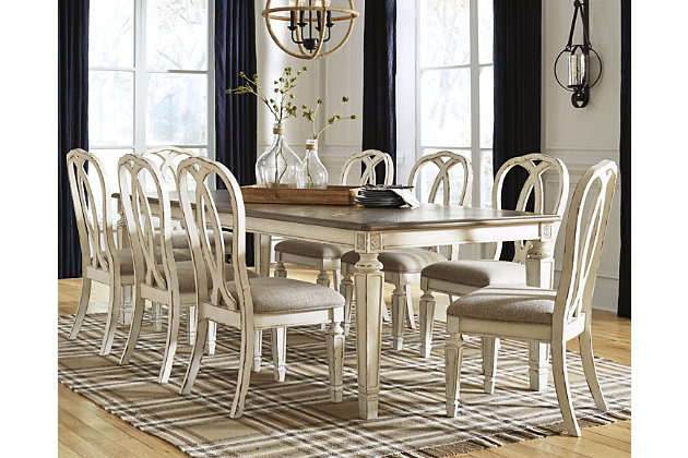 Realyn Dining Table And 8 Chairs Set, Dining Room Set For 8